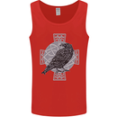 Odin Celtic Raven Viking Tattoo Cross Runic Mens Vest Tank Top Red
