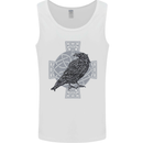 Odin Celtic Raven Viking Tattoo Cross Runic Mens Vest Tank Top White