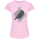 Odin Celtic Raven Viking Tattoo Cross Runic Womens Petite Cut T-Shirt Light Pink