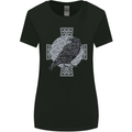 Odin Celtic Raven Viking Tattoo Cross Runic Womens Wider Cut T-Shirt Black