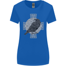 Odin Celtic Raven Viking Tattoo Cross Runic Womens Wider Cut T-Shirt Royal Blue