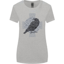 Odin Celtic Raven Viking Tattoo Cross Runic Womens Wider Cut T-Shirt Sports Grey