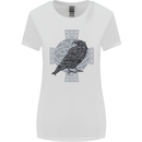 Odin Celtic Raven Viking Tattoo Cross Runic Womens Wider Cut T-Shirt White