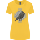 Odin Celtic Raven Viking Tattoo Cross Runic Womens Wider Cut T-Shirt Yellow
