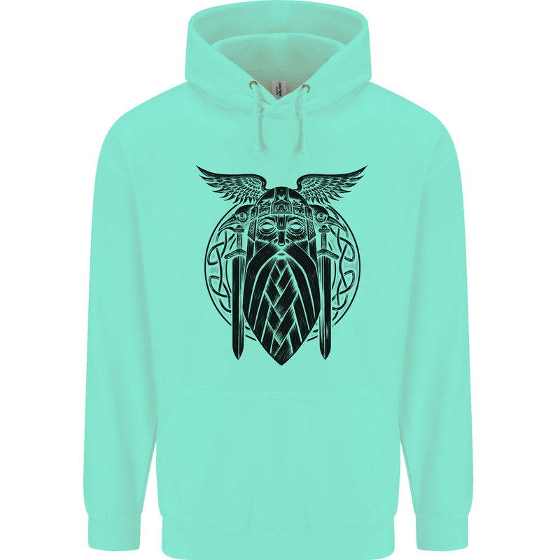 Odin The Vikings Valhalla Thor Gym Nordic Childrens Kids Hoodie Peppermint