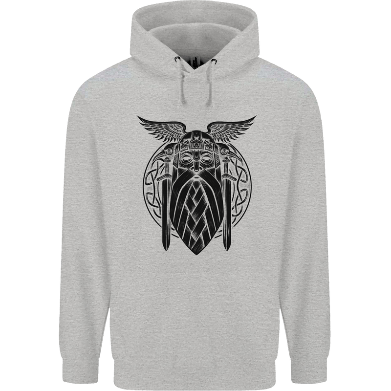 Odin The Vikings Valhalla Thor Gym Nordic Childrens Kids Hoodie Sports Grey