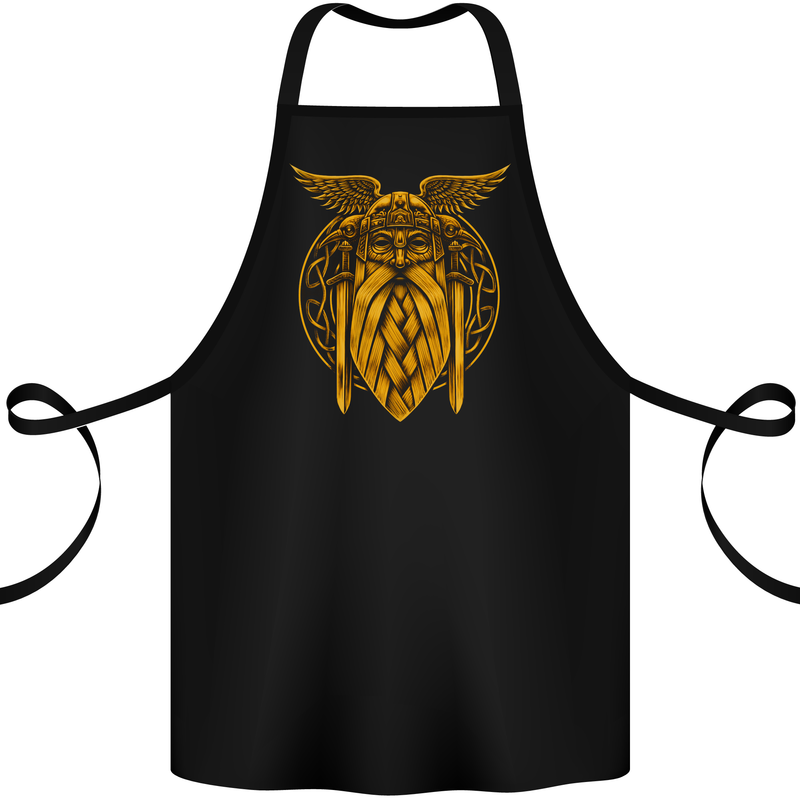 Odin The Vikings Valhalla Thor Gym Nordic Cotton Apron 100% Organic Black