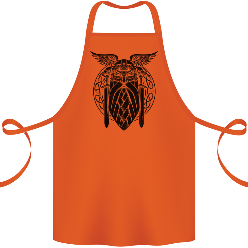 Odin The Vikings Valhalla Thor Gym Nordic Cotton Apron 100% Organic Orange