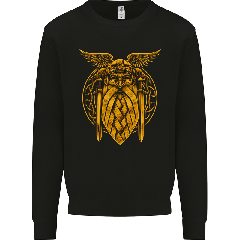 Odin The Vikings Valhalla Thor Gym Nordic Kids Sweatshirt Jumper Black