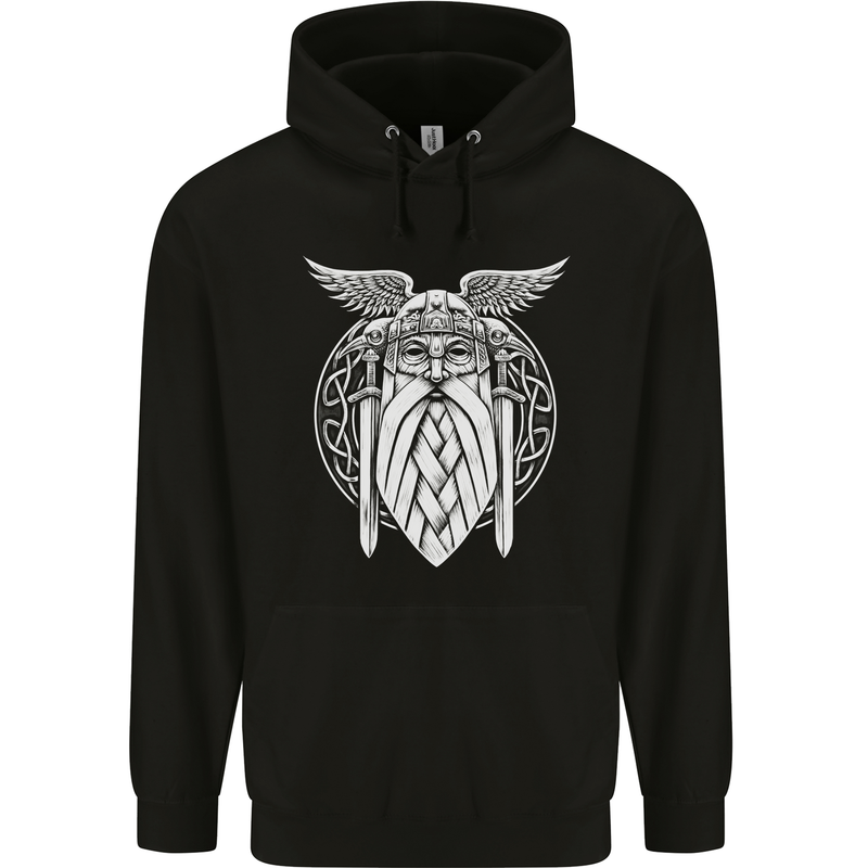 Odin The Vikings Valhalla Thor Gym Nordic Mens 80% Cotton Hoodie Black