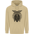 Odin The Vikings Valhalla Thor Gym Nordic Mens 80% Cotton Hoodie Sand