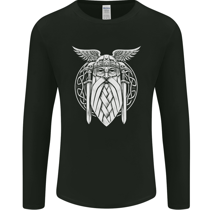 Odin The Vikings Valhalla Thor Gym Nordic Mens Long Sleeve T-Shirt Black