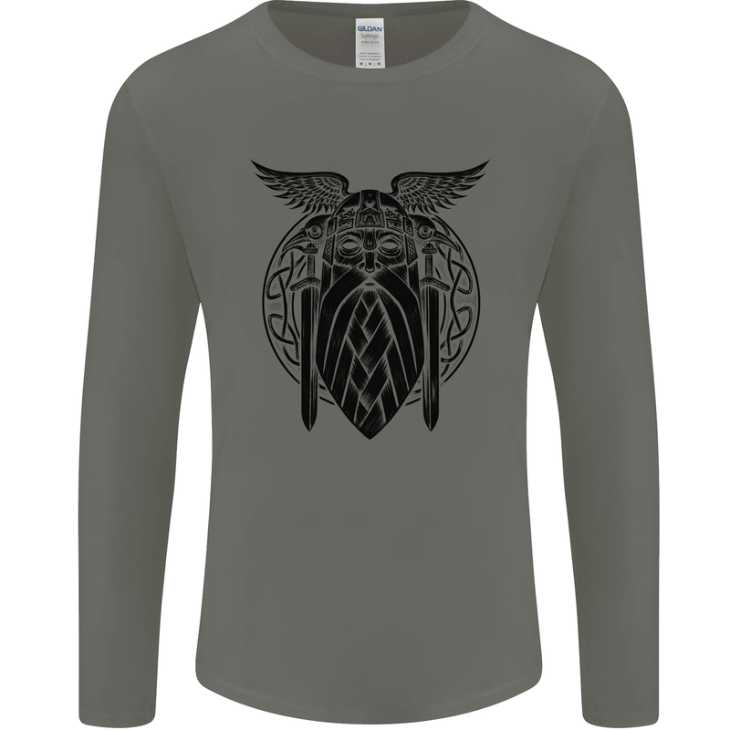 Odin The Vikings Valhalla Thor Gym Nordic Mens Long Sleeve T-Shirt Charcoal