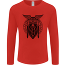 Odin The Vikings Valhalla Thor Gym Nordic Mens Long Sleeve T-Shirt Red