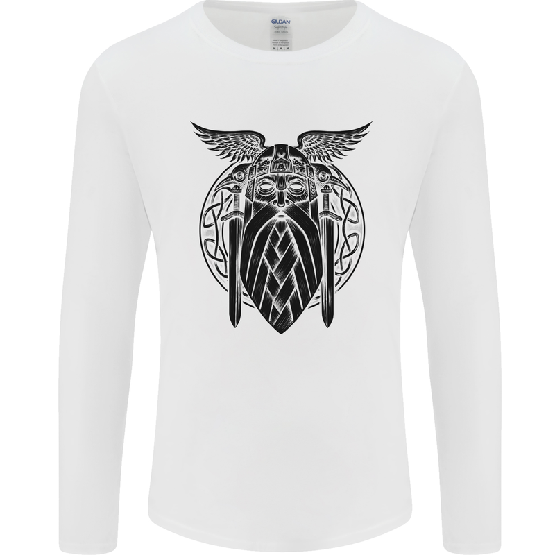 Odin The Vikings Valhalla Thor Gym Nordic Mens Long Sleeve T-Shirt White