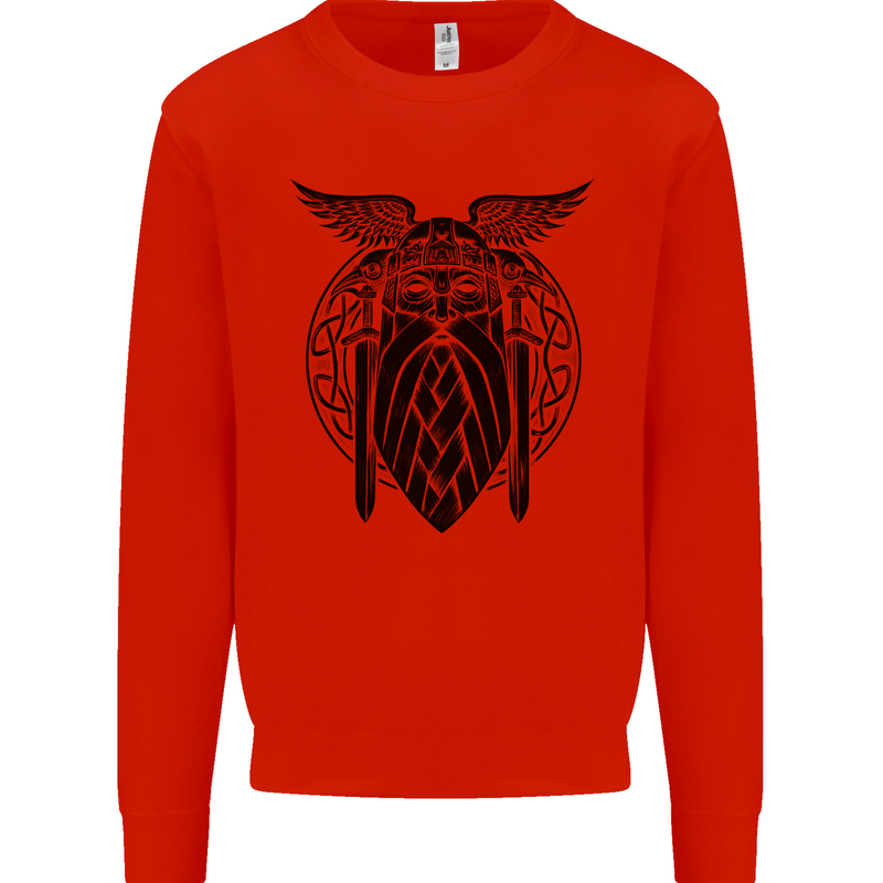 Odin The Vikings Valhalla Thor Gym Nordic Mens Sweatshirt Jumper Bright Red