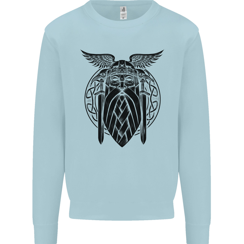 Odin The Vikings Valhalla Thor Gym Nordic Mens Sweatshirt Jumper Light Blue