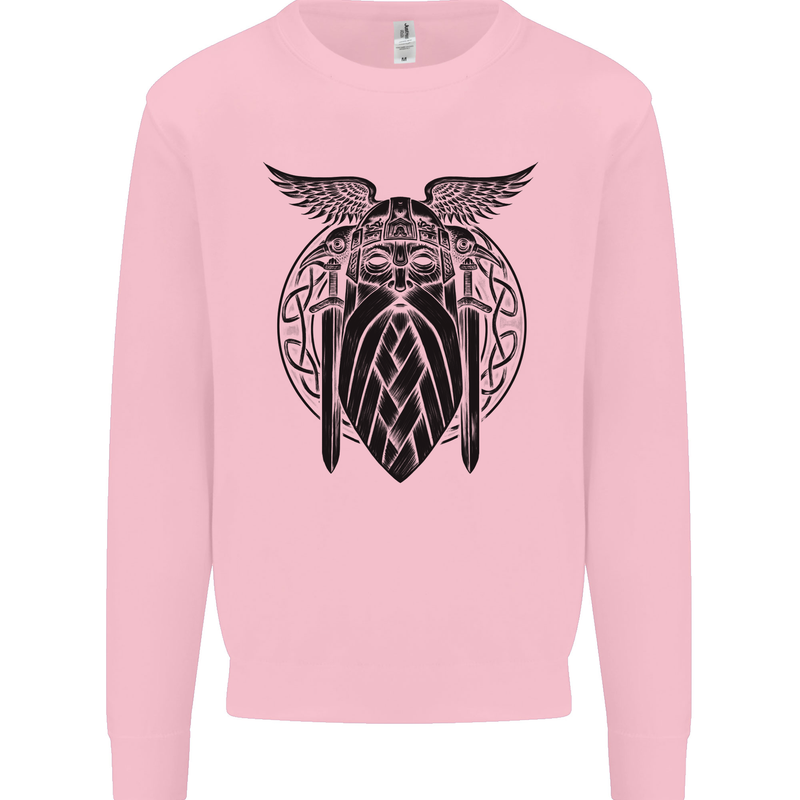 Odin The Vikings Valhalla Thor Gym Nordic Mens Sweatshirt Jumper Light Pink