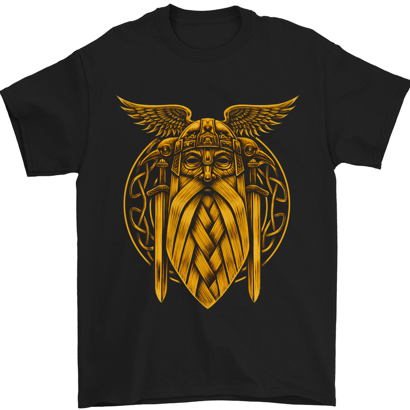 Odin The Vikings Valhalla Thor Gym Nordic Mens T-Shirt Cotton Gildan Black