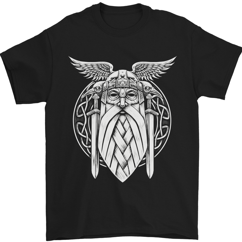 Odin The Vikings Valhalla Thor Gym Nordic Mens T-Shirt Cotton Gildan Black