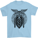Odin The Vikings Valhalla Thor Gym Nordic Mens T-Shirt Cotton Gildan Light Blue