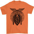 Odin The Vikings Valhalla Thor Gym Nordic Mens T-Shirt Cotton Gildan Orange