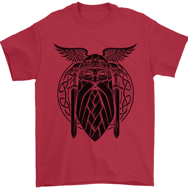 Odin The Vikings Valhalla Thor Gym Nordic Mens T-Shirt Cotton Gildan Red