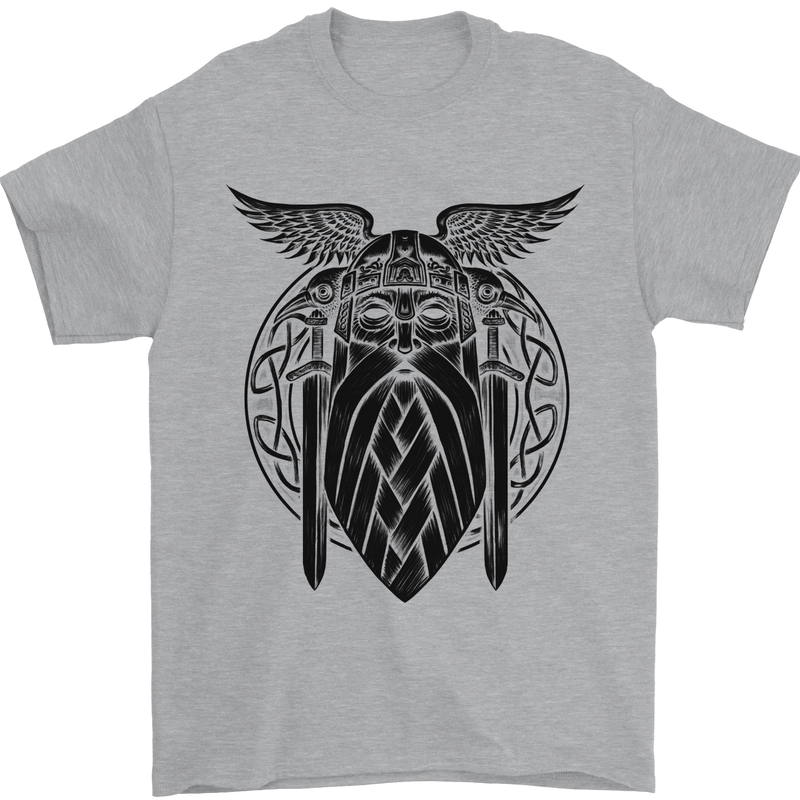 Odin The Vikings Valhalla Thor Gym Nordic Mens T-Shirt Cotton Gildan Sports Grey