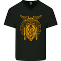 Odin The Vikings Valhalla Thor Gym Nordic Mens V-Neck Cotton T-Shirt Black