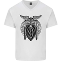 Odin The Vikings Valhalla Thor Gym Nordic Mens V-Neck Cotton T-Shirt White