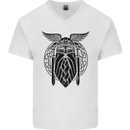 Odin The Vikings Valhalla Thor Gym Nordic Mens V-Neck Cotton T-Shirt White