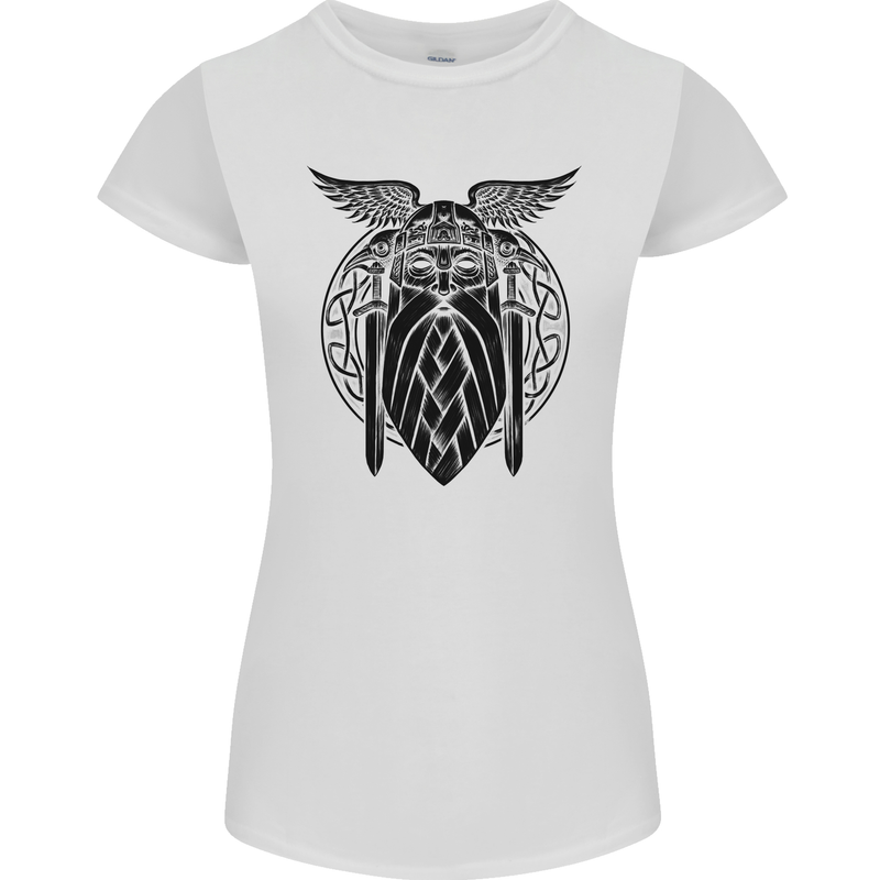 Odin The Vikings Valhalla Thor Gym Nordic Womens Petite Cut T-Shirt White