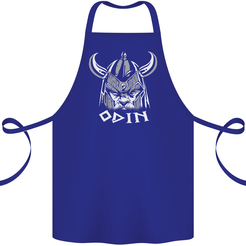 Odin Viking God Warrior Valhalla Norse Gym Cotton Apron 100% Organic Royal Blue