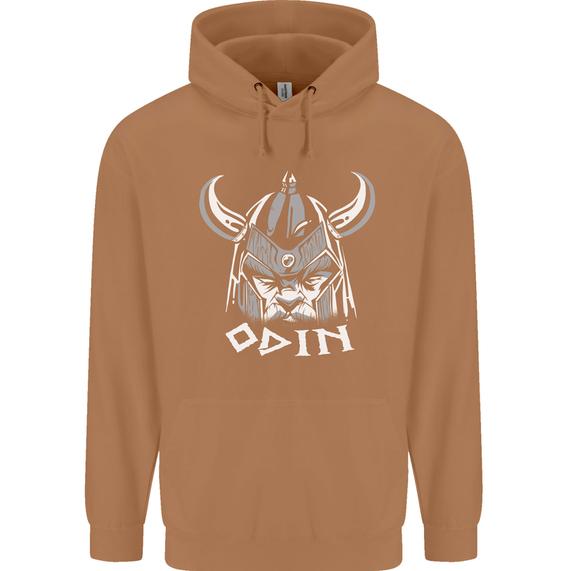 Odin Viking God Warrior Valhalla Norse Gym Mens 80% Cotton Hoodie Caramel Latte