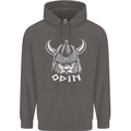 Odin Viking God Warrior Valhalla Norse Gym Mens 80% Cotton Hoodie Charcoal