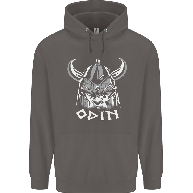 Odin Viking God Warrior Valhalla Norse Gym Mens 80% Cotton Hoodie Charcoal