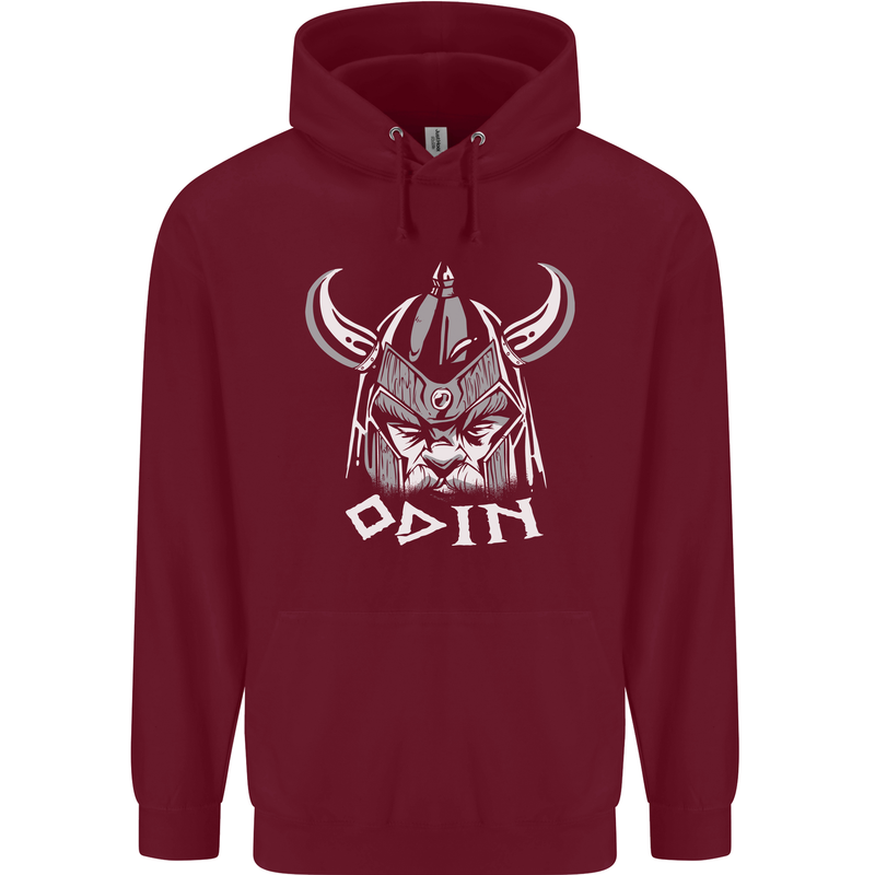 Odin Viking God Warrior Valhalla Norse Gym Mens 80% Cotton Hoodie Maroon