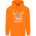 Odin Viking God Warrior Valhalla Norse Gym Mens 80% Cotton Hoodie Orange
