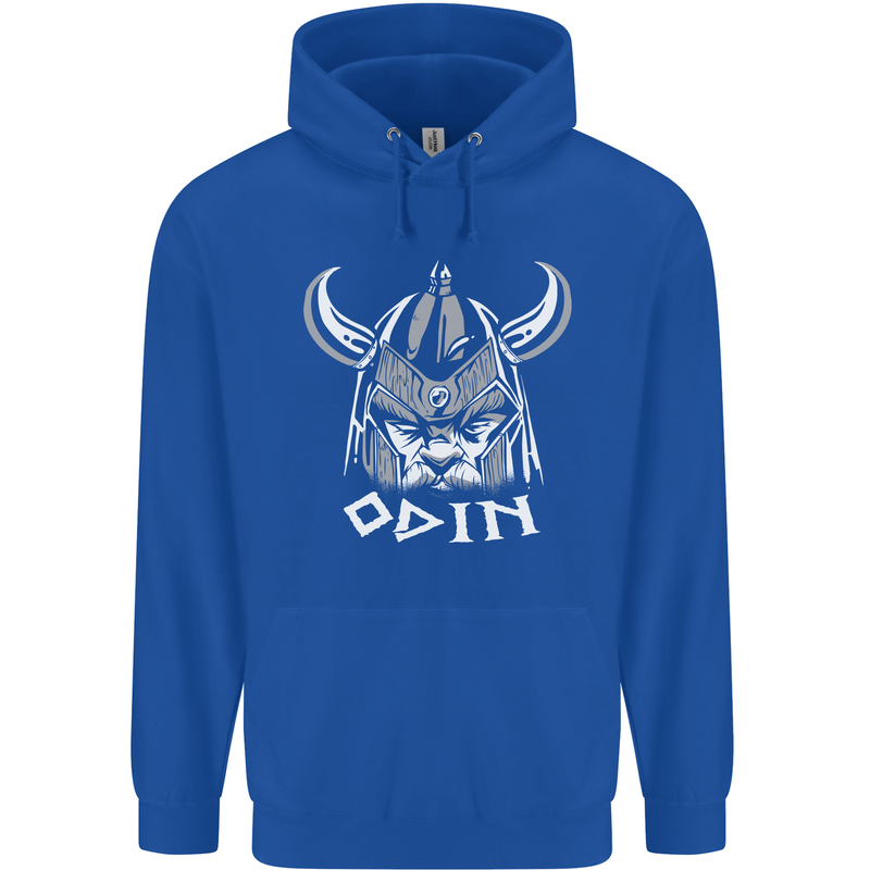 Odin Viking God Warrior Valhalla Norse Gym Mens 80% Cotton Hoodie Royal Blue