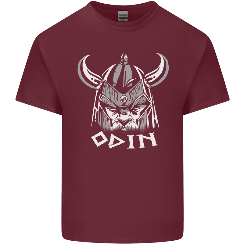 Odin Viking God Warrior Valhalla Norse Gym Mens Cotton T-Shirt Tee Top Maroon