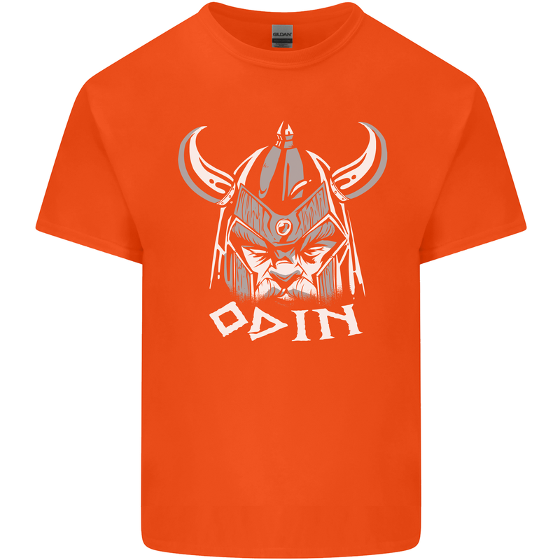 Odin Viking God Warrior Valhalla Norse Gym Mens Cotton T-Shirt Tee Top Orange