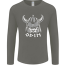 Odin Viking God Warrior Valhalla Norse Gym Mens Long Sleeve T-Shirt Charcoal