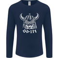 Odin Viking God Warrior Valhalla Norse Gym Mens Long Sleeve T-Shirt Navy Blue