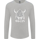 Odin Viking God Warrior Valhalla Norse Gym Mens Long Sleeve T-Shirt Sports Grey