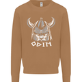 Odin Viking God Warrior Valhalla Norse Gym Mens Sweatshirt Jumper Caramel Latte