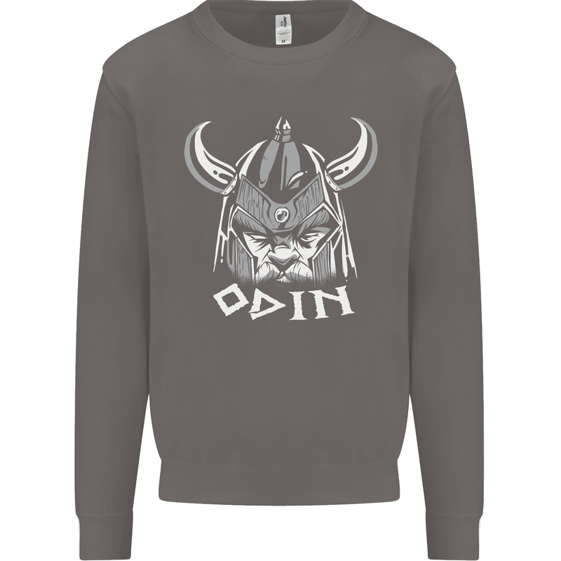 Odin Viking God Warrior Valhalla Norse Gym Mens Sweatshirt Jumper Charcoal