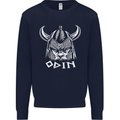 Odin Viking God Warrior Valhalla Norse Gym Mens Sweatshirt Jumper Navy Blue