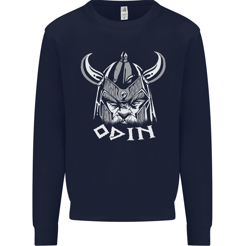 Odin Viking God Warrior Valhalla Norse Gym Mens Sweatshirt Jumper Navy Blue