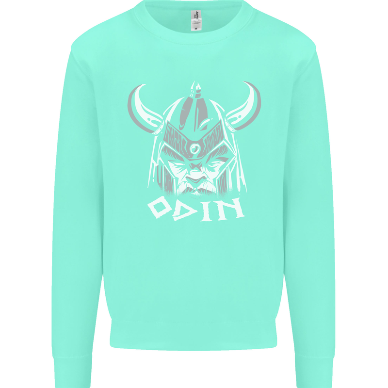 Odin Viking God Warrior Valhalla Norse Gym Mens Sweatshirt Jumper Peppermint