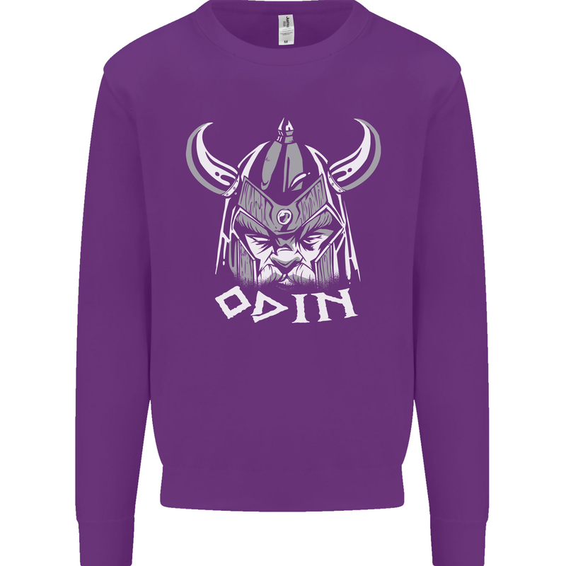 Odin Viking God Warrior Valhalla Norse Gym Mens Sweatshirt Jumper Purple